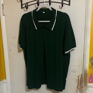 Elegant Dark Green Button Down Shirt